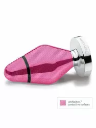 Анальный стимулятор Mystim John XL, для подключения к источнику электроимпульсов, 13 см, серебристый