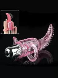 Вибростимулятор клитора с креплением на пальцы Vibro Finger – розовый