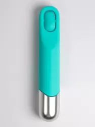 Многофункциональная вибропуля Youvic, 17,1 см, 10 режимов, с кисточкой, силикон, бирюзовый