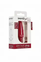 Анальная пробка для ношения Slim Butt Plug, 8,3 см, силикон, красный