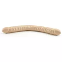 Двухсторонний фаллоимитатор Veined Double Header 18 – телесный