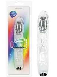 Светящийся вибромассажер Lucidity Starburst – прозрачный