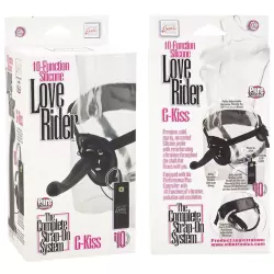 Страпон с вибрацией 10 Function Love Rider G-Kiss