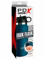 Реалистичный мастурбатор Pipedream FUCK FLASK, 23,8 см  в синей фляге