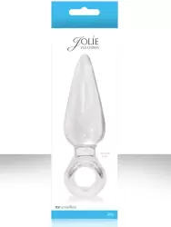 Анальная пробка большая с кольцом Jolie Pleasures - Clear