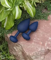 Аккумуляторная маленькая анальная пробка Gplug с вибрацией - синий