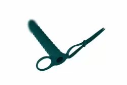 Вибронасадка для двойного проникновения Pure Passion Rori, зеленая