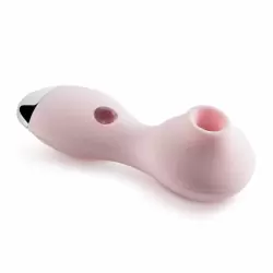 Розовый стимулятор клитора Polly: 13.3 см, 3 режима работы, силикон