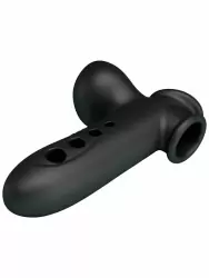 Насадка удлинитель Baile Crane, с подхватом мошонки, с воздушным мешочком, черный