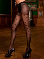 Полупрозрачные жаккардовые колготки Like A Devil