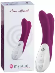 Вибромассажер Bon Aparte для двойного проникновения – виноградный 