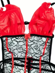 Стильное черно-красное боди Anais Yasmina – S