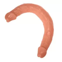 Фаллоимитатор двухголовый с изменяемой формой Double Dong – телесный