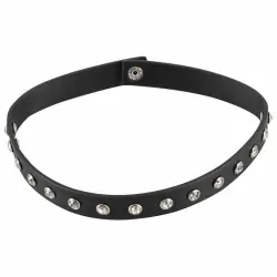 Ошейник со стразами Cottelli Rhinestones - черный