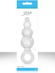 Анальная пробка с кольцом Jolie Ripples Large – прозрачная