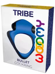 Эрекционное виброкольцо Wooomy Tribe, диаметр 3,18 см, силикон, синий