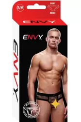 Мужские трусы-брифы милитари из сетки - S/M