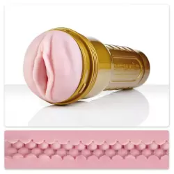 Мастурбатор для тренировки выносливости Fleshlight Gold Stamina вагина - розовый с золотистым