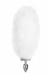 Анальная втулка со светящимся хвостом. 5.5 см, металл