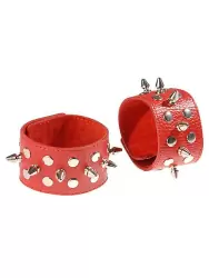 Напульсники Sitabella с шипами – красный