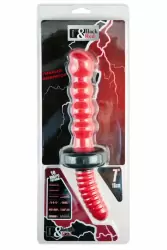 Анальный волнистый вибратор с двойным мотором TOYFA Black&Red – красный