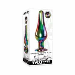 Evolved RAINBOW METAL PLUG SMALL Радужная анальная пробка малая