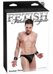 Стринги с манжетами-наручниками Bondage Thong
