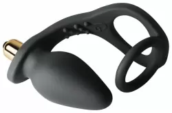 Эрекционное кольцо с анальной пробкой  Rocks Off RO-Zen  Черный