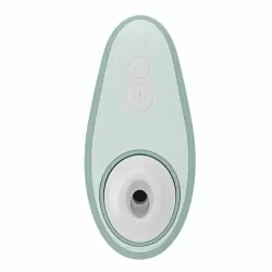 Вакуумный стимулятор клитора Womanizer Liberty 2 Sage, технология Pleasure Air, 10 см, бирюзовый