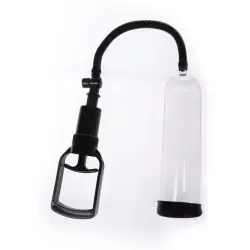 Мужская вакуумная помпа с 4-мя уплотнителями Penis Pump – прозрачный с черным