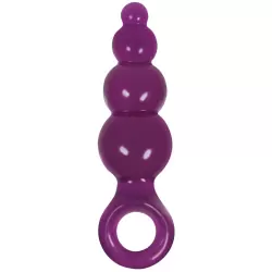 Анальная пробка с кольцом Jolie Ripples Large – фиолетовая