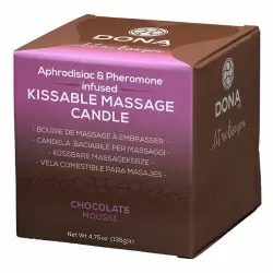 Вкусовая массажная свеча Dona Let Me Kiss You Chocolate Mousse – шоколадный, 135 г