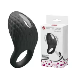 Эрекционное виброкольцо с рельефным дизайном PrettyLove Heloise