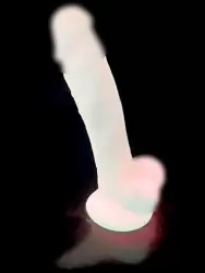 Реалистичный фаллоимитатор SILEXD Model 1, светится в темноте, с мошонкой, 17,6 см, силикон, розовый