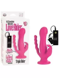 Трехголовый фаллоимитатор Triple Riders с вибрацией