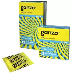 Презервативы Ganzo Ribs ребристые – 12 шт