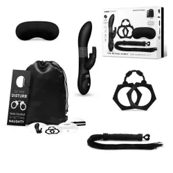 Игровой набор для пары из 7 предметов The Beaded Rabbit S&M Bondage Set - черный