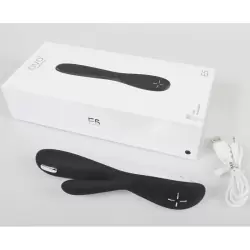 Вибромассажер со стимулятором клитора Ovo E5 перезаряжаемый - черный