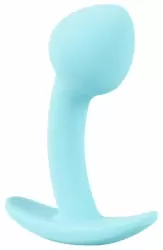 Силиконовая анальная пробка Cuties, мини, голубая