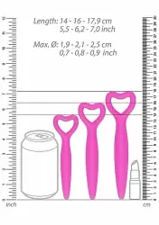 Набор вагинальных расширителей с вибропулей Silicone Vaginal Dilator Set