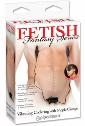 Вибро зажимы на соски с кольцом для пениса Fantasy