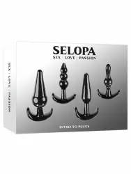 Набор анальных пробок для новичков Evolved Selopa , с анатомическим контуром, 4 размера