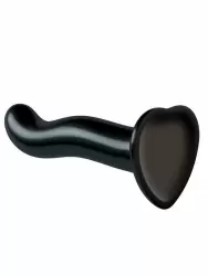 Изогнутый фаллоимитатор Strap-On-Me Dildo Point P&G, 19 см, силикон, черный