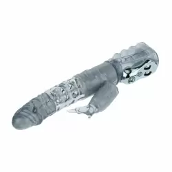 Ротатор с вибростимуляцией клитора Travel Partner – прозрачный