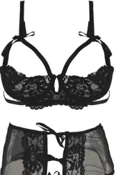 Открытый комплект белья на завязочках Baci White Label – S/M