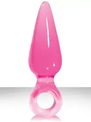 Анальная пробка большая с кольцом Jolie Pleasures - Pink