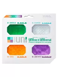 Набор нереалистичных мастурбаторов Tenga Uni Variety Pack, 4 шт., 5,8 см, ТПЭ