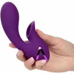 Вакуумный вибратор-кролик California Dreaming Huntington Beach Heartbreaker, 14 см, силикон, фиолетовый