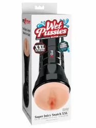 Реалистичный мастурбатор Pipedream WET PUSSIES, SUPER JUICY SNATCH XXL, увеличенный размер, 26 см, черный