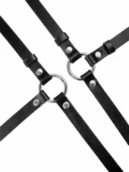 Портупея Pecado BDSM, «Осанка», натуральная кожа, чёрная